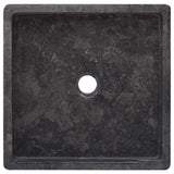 Sink Black 40x40x10 cm Marble - Top-Down View