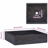 Sink Black 40x40x10 cm Marble - Close-Up Angle