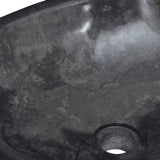 Sink Black 53x40x15 cm Marble - Rear View