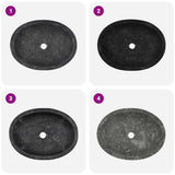 Sink Black 53x40x15 cm Marble - Close-Up Angle