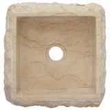 Sink Cream 30x30x13 cm Marble - Rear View