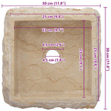 Sink Cream 30x30x13 cm Marble - Extra Image