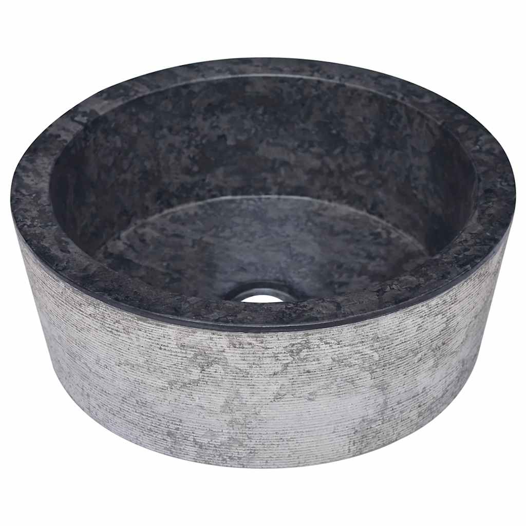 Sink Black Ø40x15 cm Marble