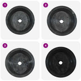 Sink Black Ø40x15 cm Marble - Rear View