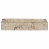 Wall-mounted Sink Cream 38x24x6.5 cm Marble - Top-Down View