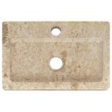 Wall-mounted Sink Cream 38x24x6.5 cm Marble - Close-Up Angle
