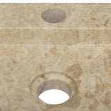 Wall-mounted Sink Cream 38x24x6.5 cm Marble - Low Angle