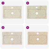 Wall-mounted Sink Cream 38x24x6.5 cm Marble - Extra Image