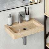 Wall-mounted Sink Cream 38x24x6.5 cm Marble
