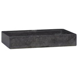 Wall-mounted Sink Black 38x24x6.5 cm Marble - Side View