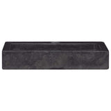 Wall-mounted Sink Black 38x24x6.5 cm Marble - Top-Down View