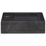 Wall-mounted Sink Black 38x24x6.5 cm Marble - 45-Degree Angle