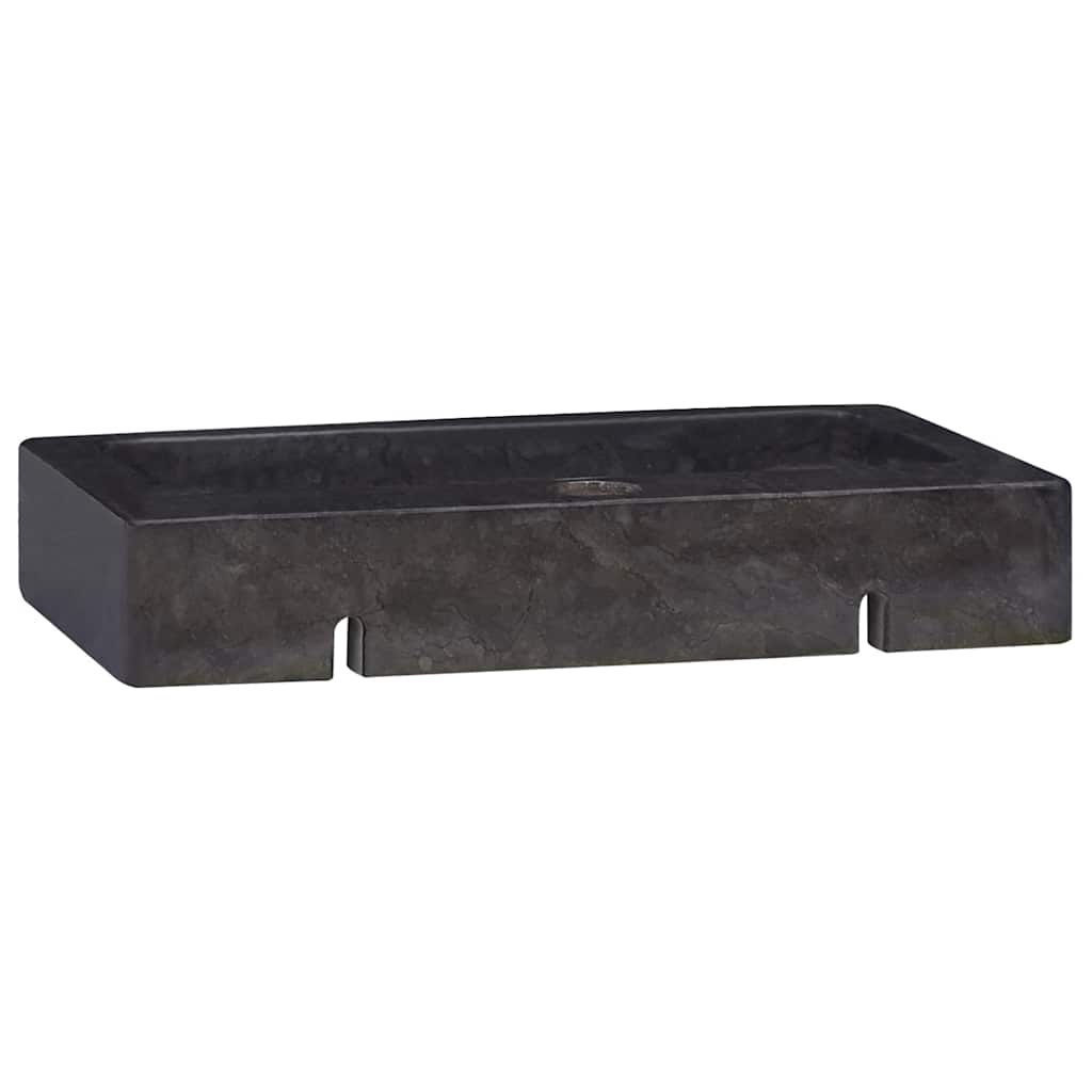 Wall-mounted Sink Black 38x24x6.5 cm Marble