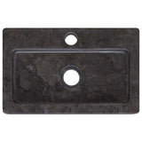Wall-mounted Sink Black 38x24x6.5 cm Marble - Close-Up Angle