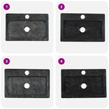 Wall-mounted Sink Black 38x24x6.5 cm Marble - Extra Image