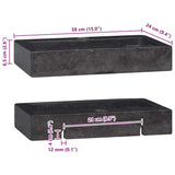 Wall-mounted Sink Black 38x24x6.5 cm Marble - Extra Image