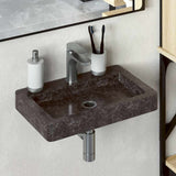Wall-mounted Sink Black 38x24x6.5 cm Marble