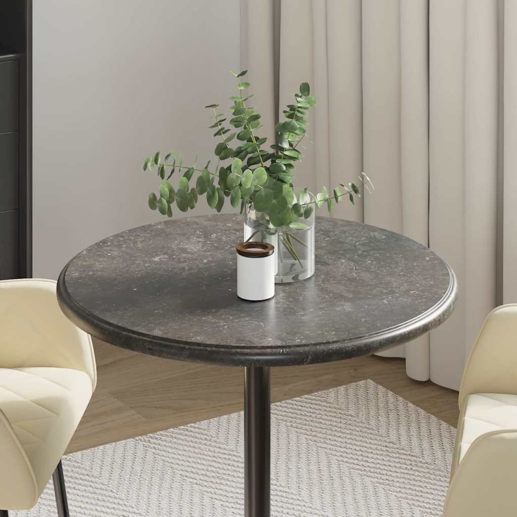 Table Top Black ?0x2.5 cm Marble