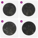 Table Top Black Ø60x2.5 cm Marble - Top-Down View