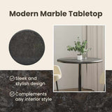 Table Top Black ?0x2.5 cm Marble