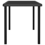 7 Piece Garden Dining Set Poly Rattan Black