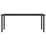 7 Piece Garden Dining Set Poly Rattan Black