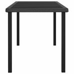 9 Piece Garden Dining Set Poly Rattan Black