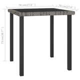 3 Piece Garden Dining Set Poly Rattan Grey - Extra Image