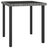 5 Piece Garden Dining Set Poly Rattan Grey - Side View