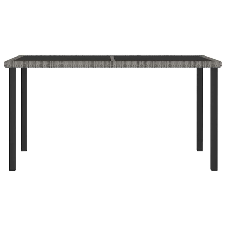 5 Piece Garden Dining Set Poly Rattan Grey