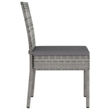 5 Piece Garden Dining Set Poly Rattan Grey - Extra Image