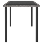 7 Piece Garden Dining Set Poly Rattan Grey