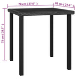 5 Piece Garden Dining Set Poly Rattan Black - Extra Image