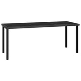 7 Piece Garden Dining Set Poly Rattan Black