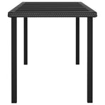 7 Piece Garden Dining Set Poly Rattan Black