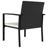 9 Piece Garden Dining Set Poly Rattan Black - Extra Image