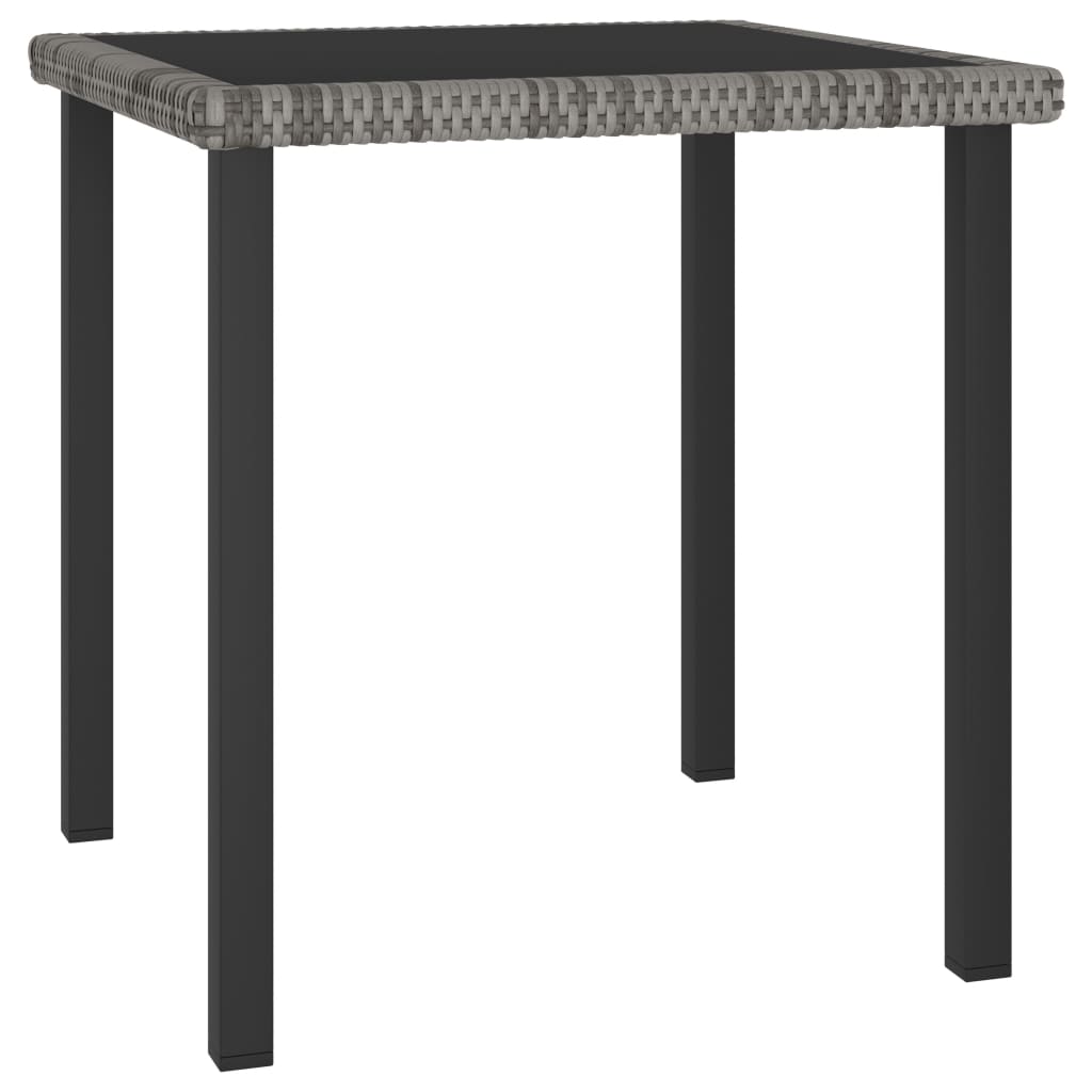 5 Piece Garden Dining Set Poly Rattan Grey