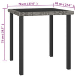 5 Piece Garden Dining Set Poly Rattan Grey - Extra Image