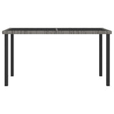 5 Piece Garden Dining Set Poly Rattan Grey