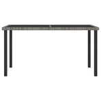 5 Piece Garden Dining Set Poly Rattan Grey