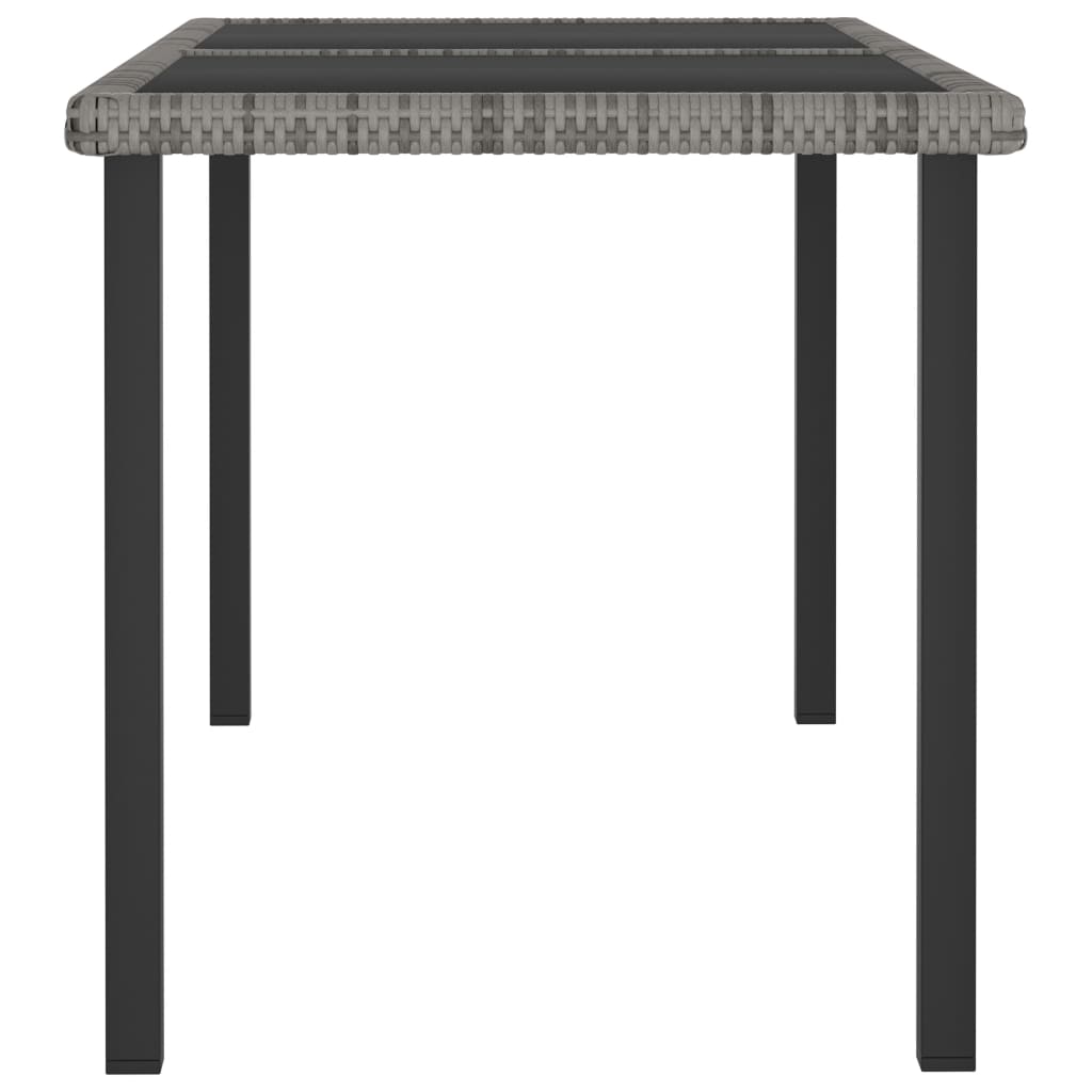 5 Piece Garden Dining Set Poly Rattan Grey