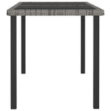 5 Piece Garden Dining Set Poly Rattan Grey