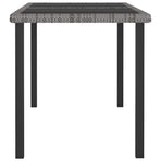5 Piece Garden Dining Set Poly Rattan Grey