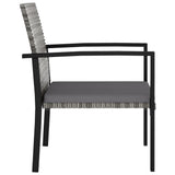 5 Piece Garden Dining Set Poly Rattan Grey - Extra Image