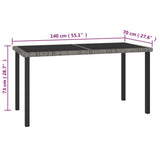 5 Piece Garden Dining Set Poly Rattan Grey