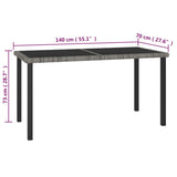 5 Piece Garden Dining Set Poly Rattan Grey - Extra Image