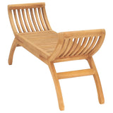 Garden Bench 126 cm Solid Teak Wood - Side View