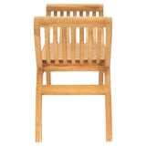 Garden Bench 126 cm Solid Teak Wood - Top-Down View