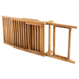 Sun Lounger Solid Teak Wood - Side View