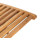 Sun Lounger Solid Teak Wood - Rear View